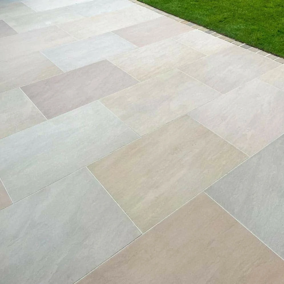 Raj Green Outdoor Porcelain Paving Tiles - 600x900 - 20mm
