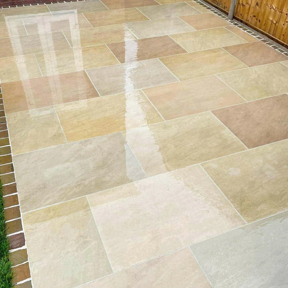 Raj Green Outdoor Porcelain Paving Tiles - 600x900 - 20mm