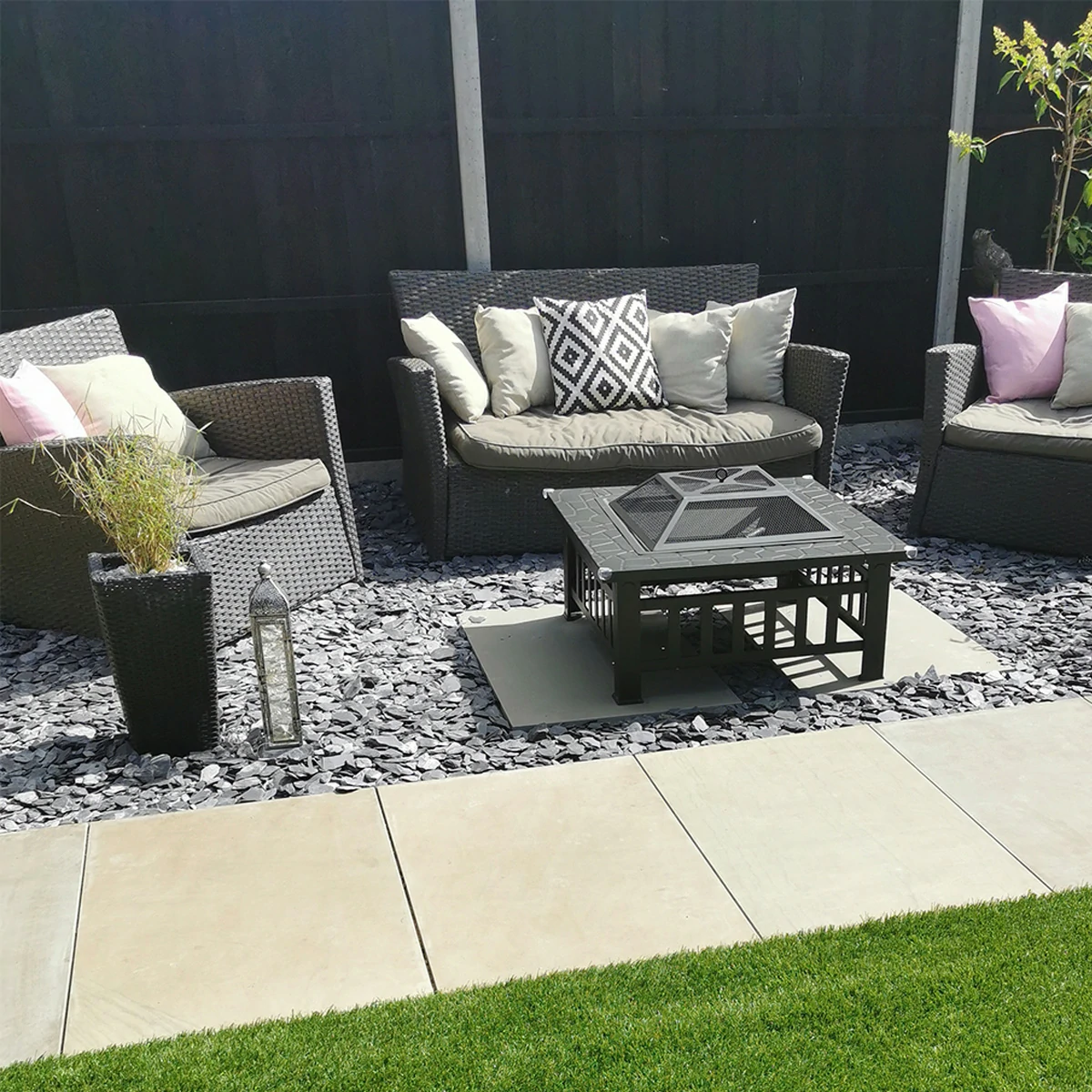 Raj Green Indian Sandstone Paving Slabs - Sawn & Honed - 295x295 - 20mm