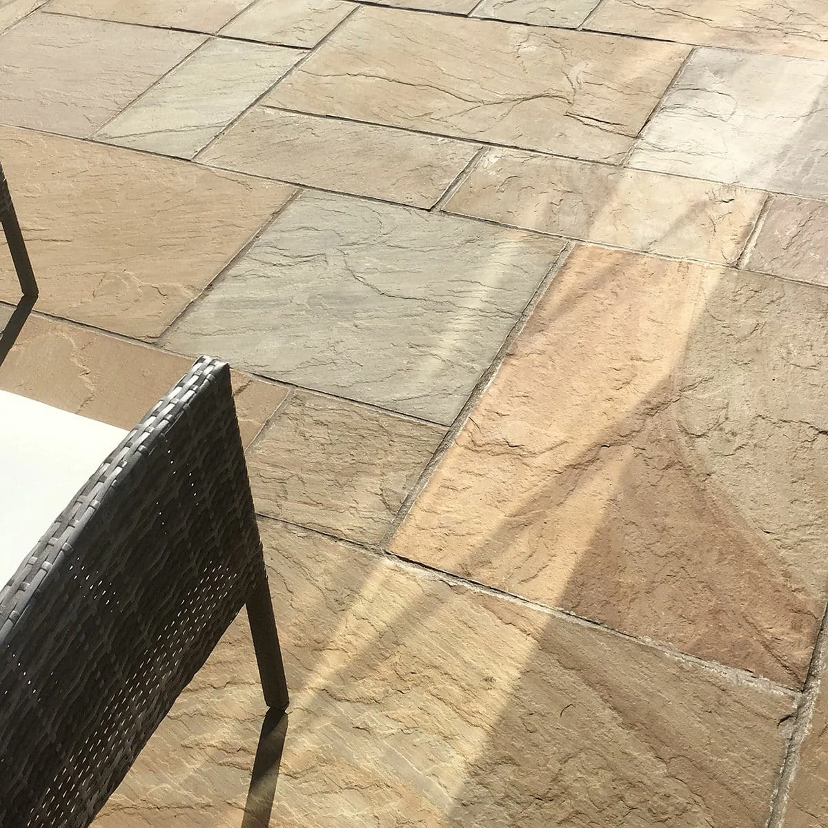Rippon Buff Indian Sandstone Paving Slabs - Riven - 600x290 - 22mm