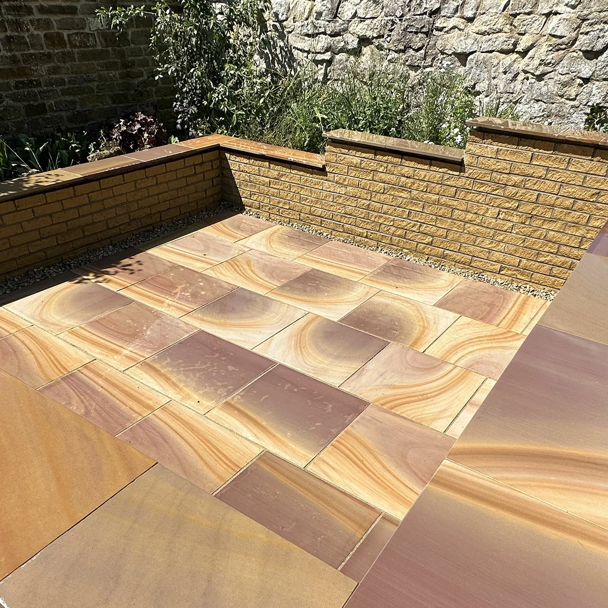 Rippon Buff Indian Sandstone Paving Slabs - Sawn & Honed - 600x600 - 20mm