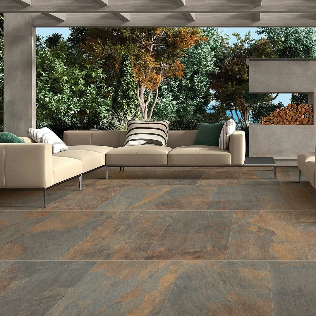 Rustic Copper Outdoor Porcelain Paving Tiles - 600x900 - 20mm