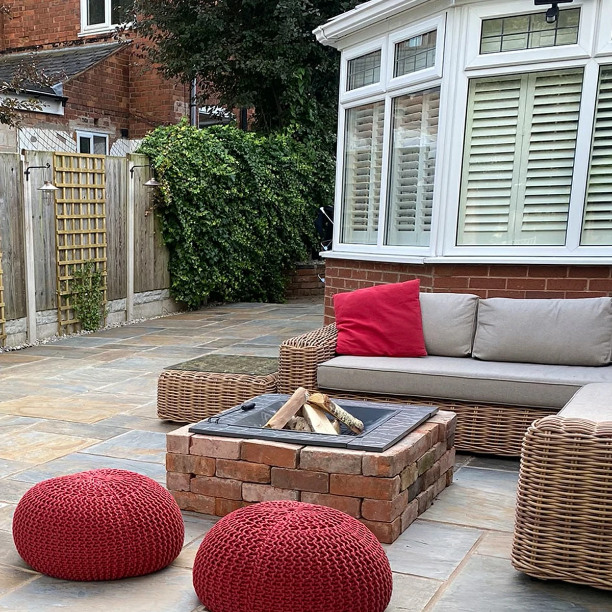 Rustic Copper Slate Paving Slabs - Patio Kit - 20mm