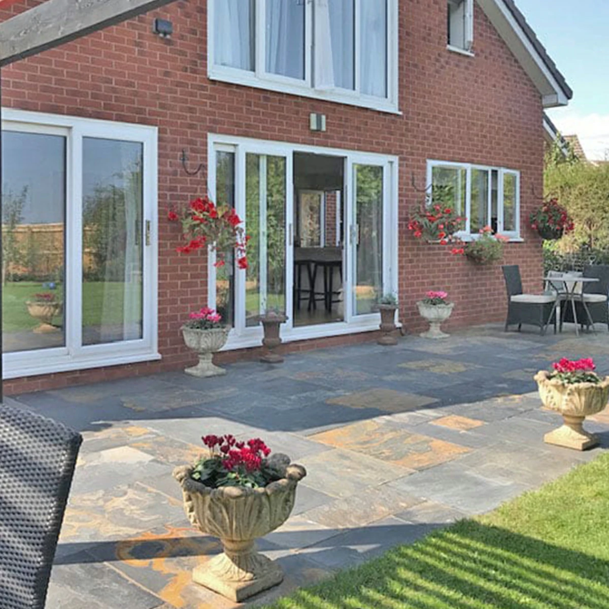 Rustic Copper Slate Paving Slabs - Patio Kit - 20mm