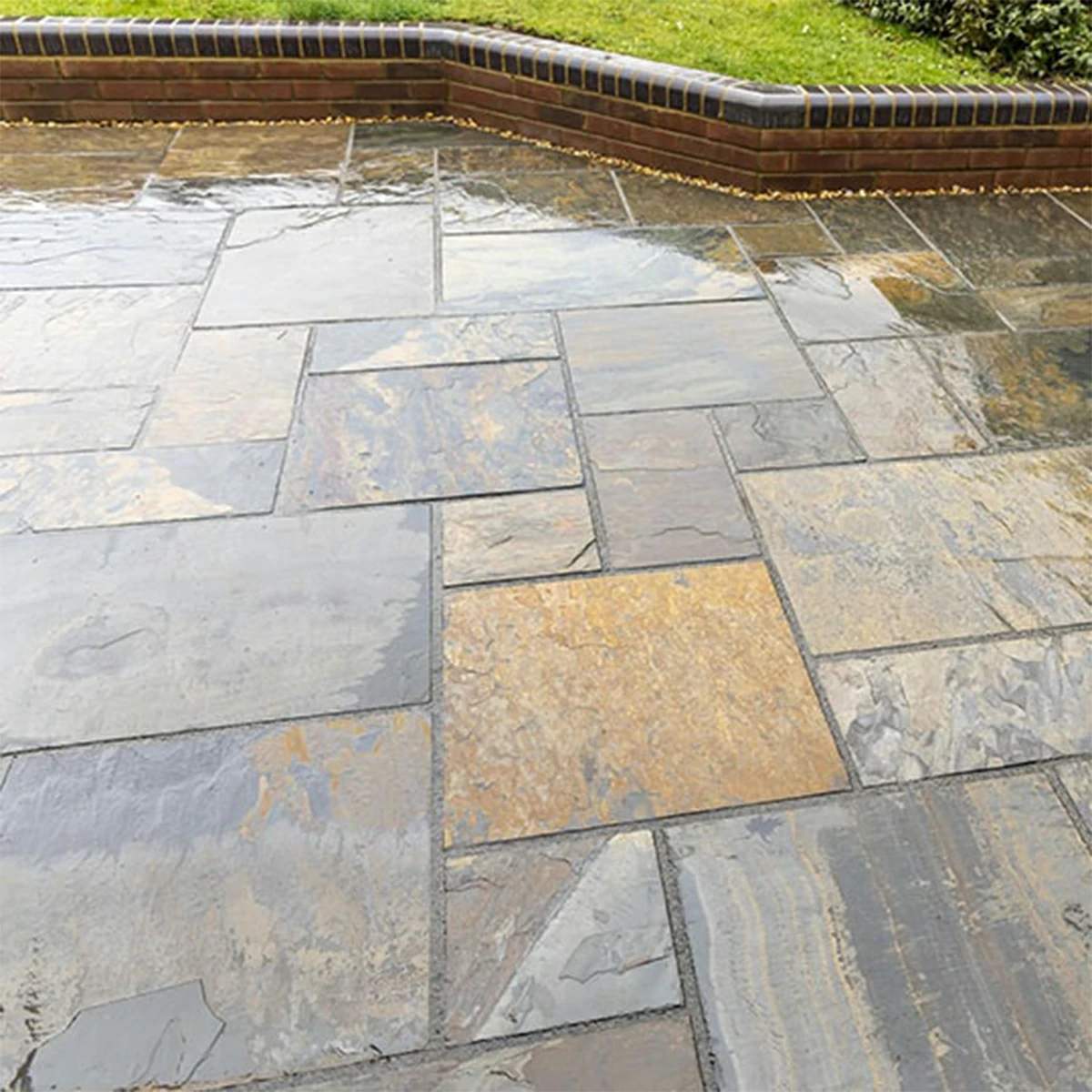 Rustic Copper Slate Paving Slabs - Patio Kit - 20mm
