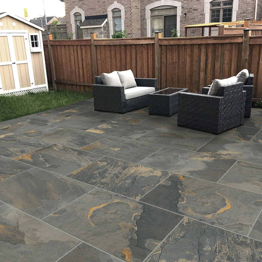 Rustic Iron Outdoor Porcelain Paving Tiles - 600x600 - 20mm