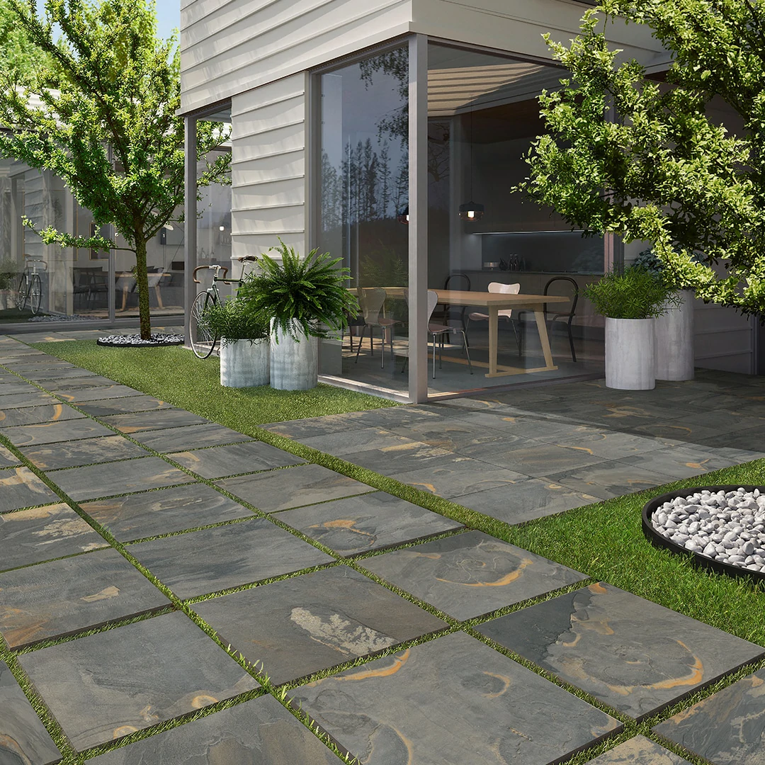 Rustic Iron Outdoor Porcelain Paving Tiles - 600x900 - 20mm