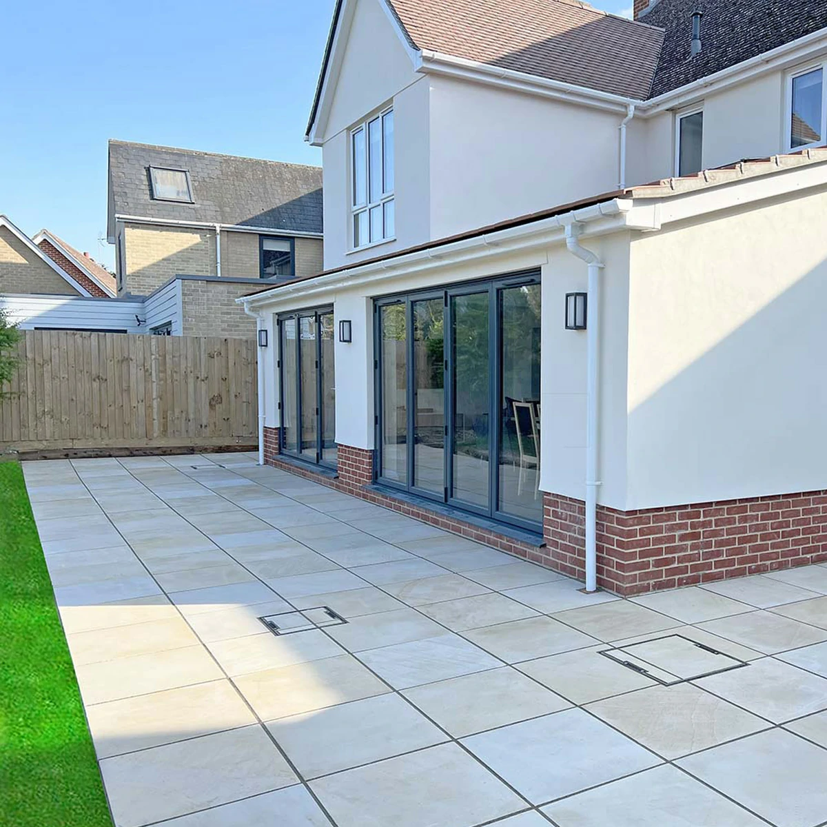 Sawn Mint Indian Sandstone Paving Slabs - 600x600 - 20mm