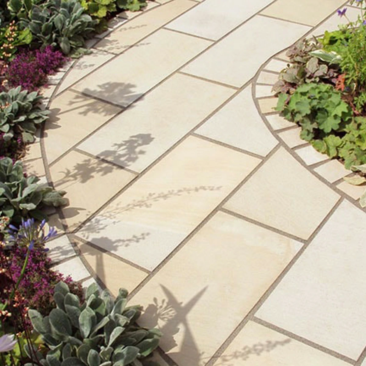 Sawn Mint Indian Sandstone Paving Slabs - 800x200 - 20mm