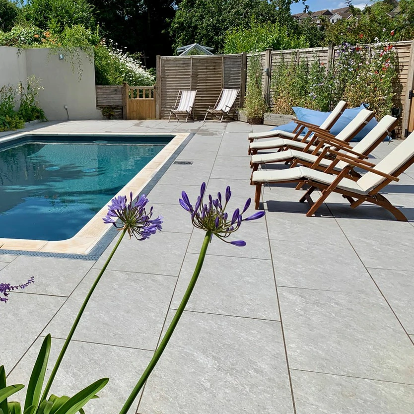 Silver Grey Outdoor Porcelain Paving Tiles - 1200x600 - 20mm