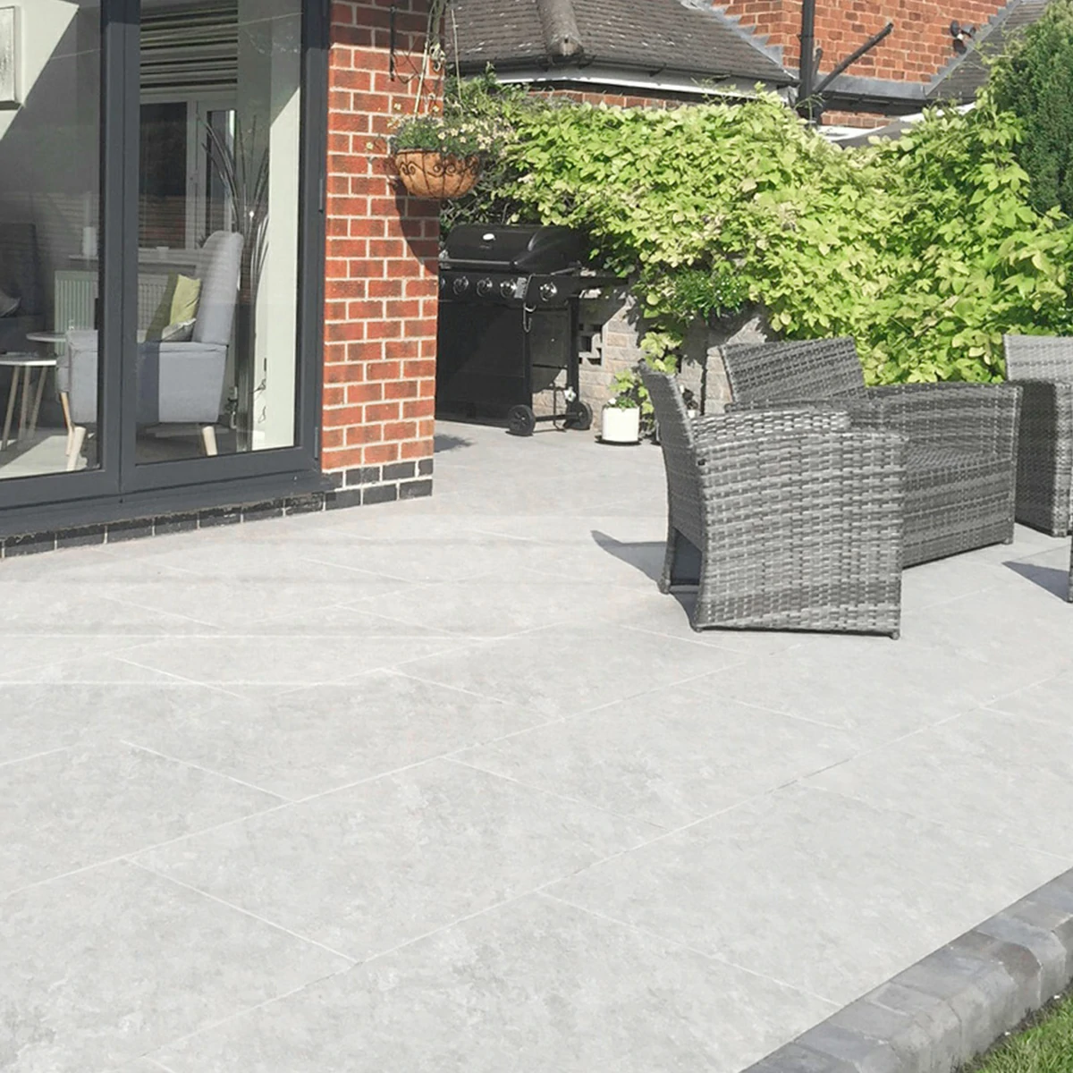 Silver Grey Outdoor Porcelain Paving Tiles - 1200x600 - 20mm