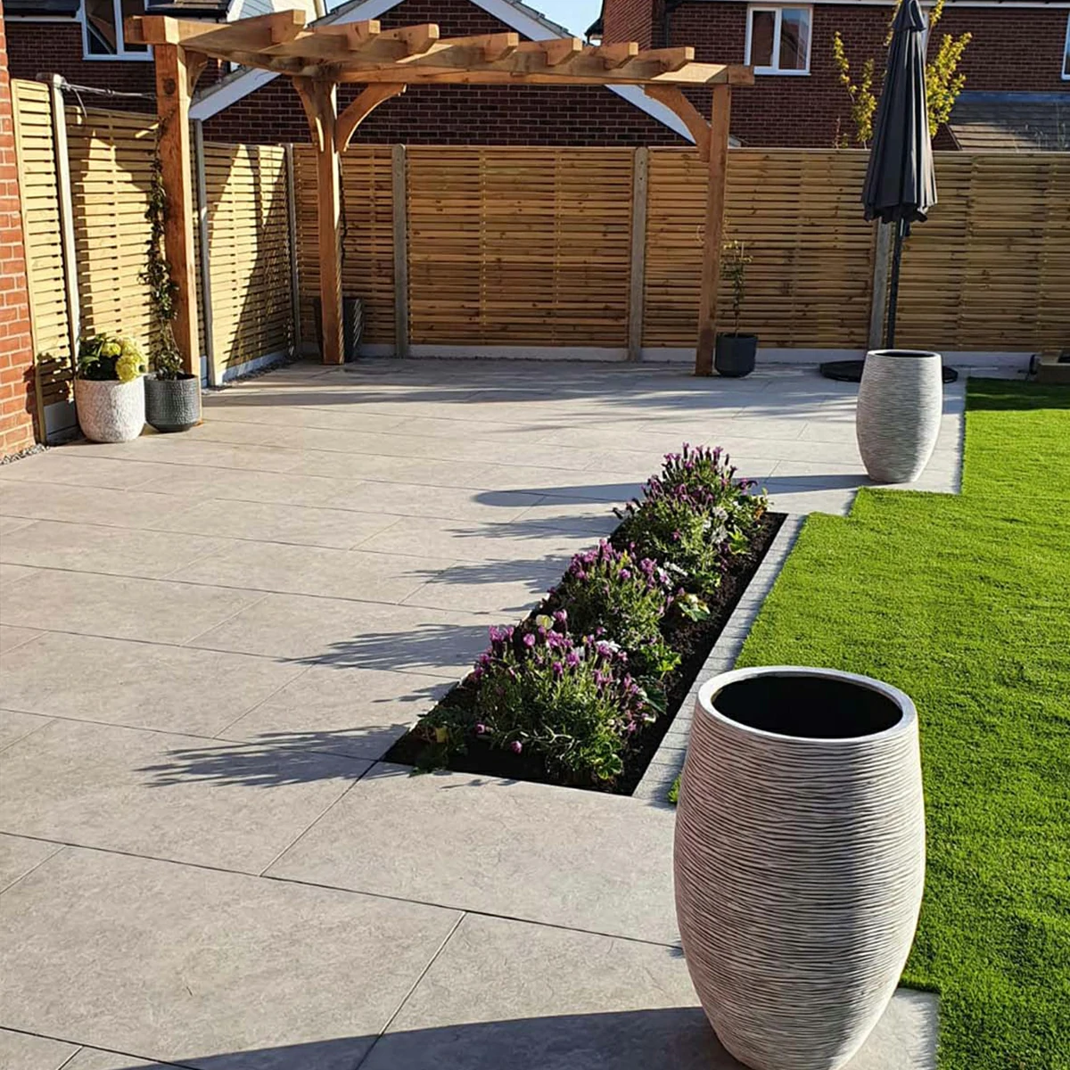 Silver Grey Outdoor Porcelain Paving Tiles - 1200x600 - 20mm