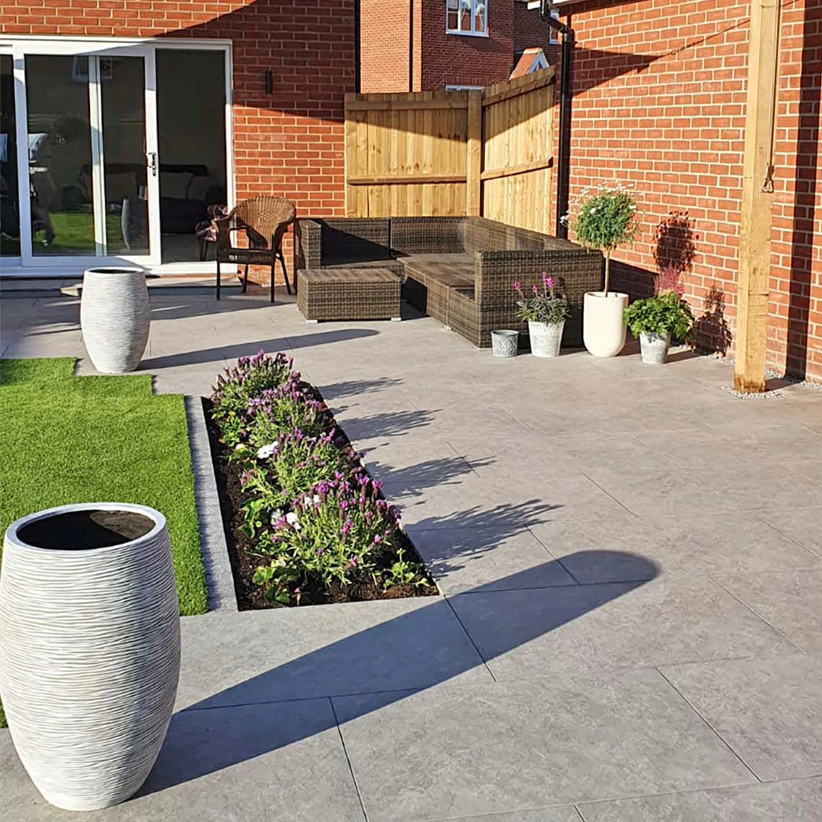 Silver Grey Outdoor Porcelain Paving Tiles - 1200x600 - 20mm