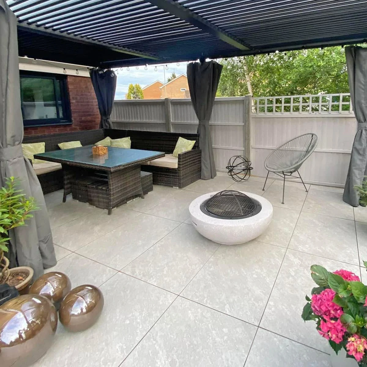 Silver Grey Outdoor Porcelain Paving Tiles - 1200x600 - 20mm