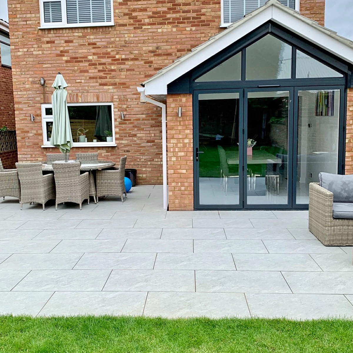 Silver Grey Outdoor Porcelain Paving Tiles - 1200x600 - 20mm