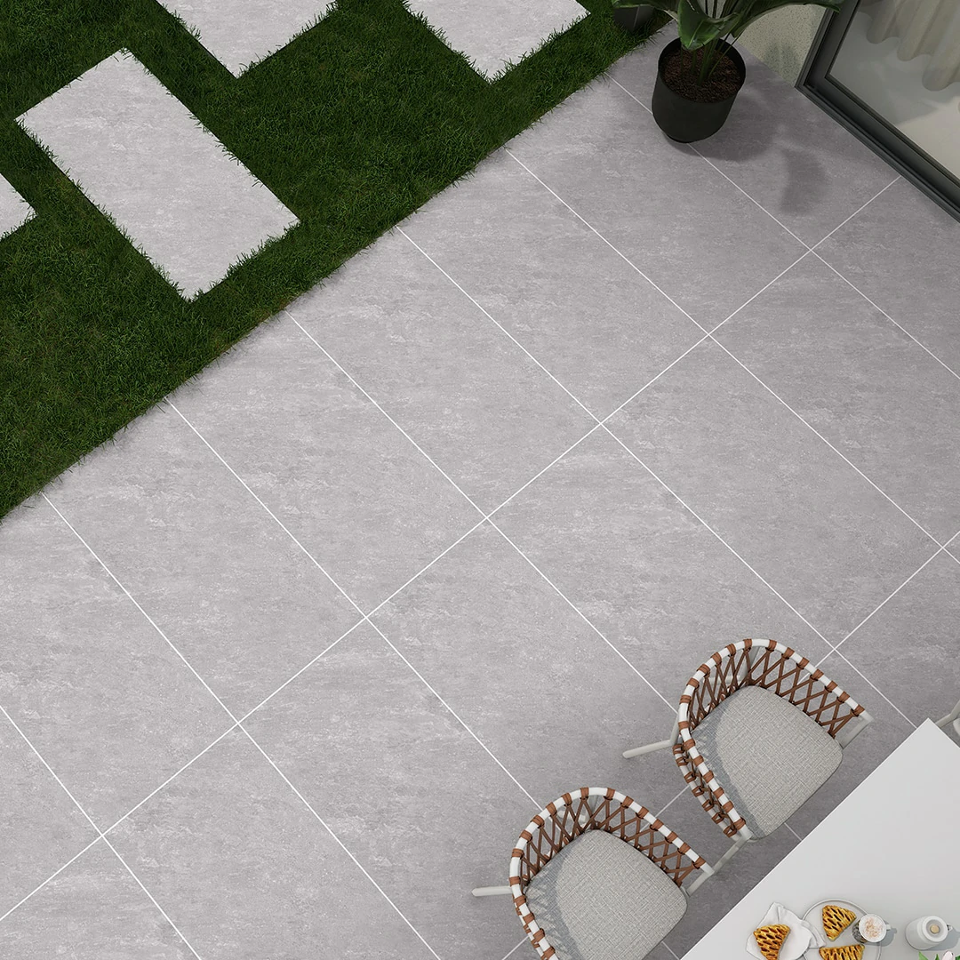 Silver Grey Outdoor Porcelain Paving Tiles - 1200x600 - 20mm