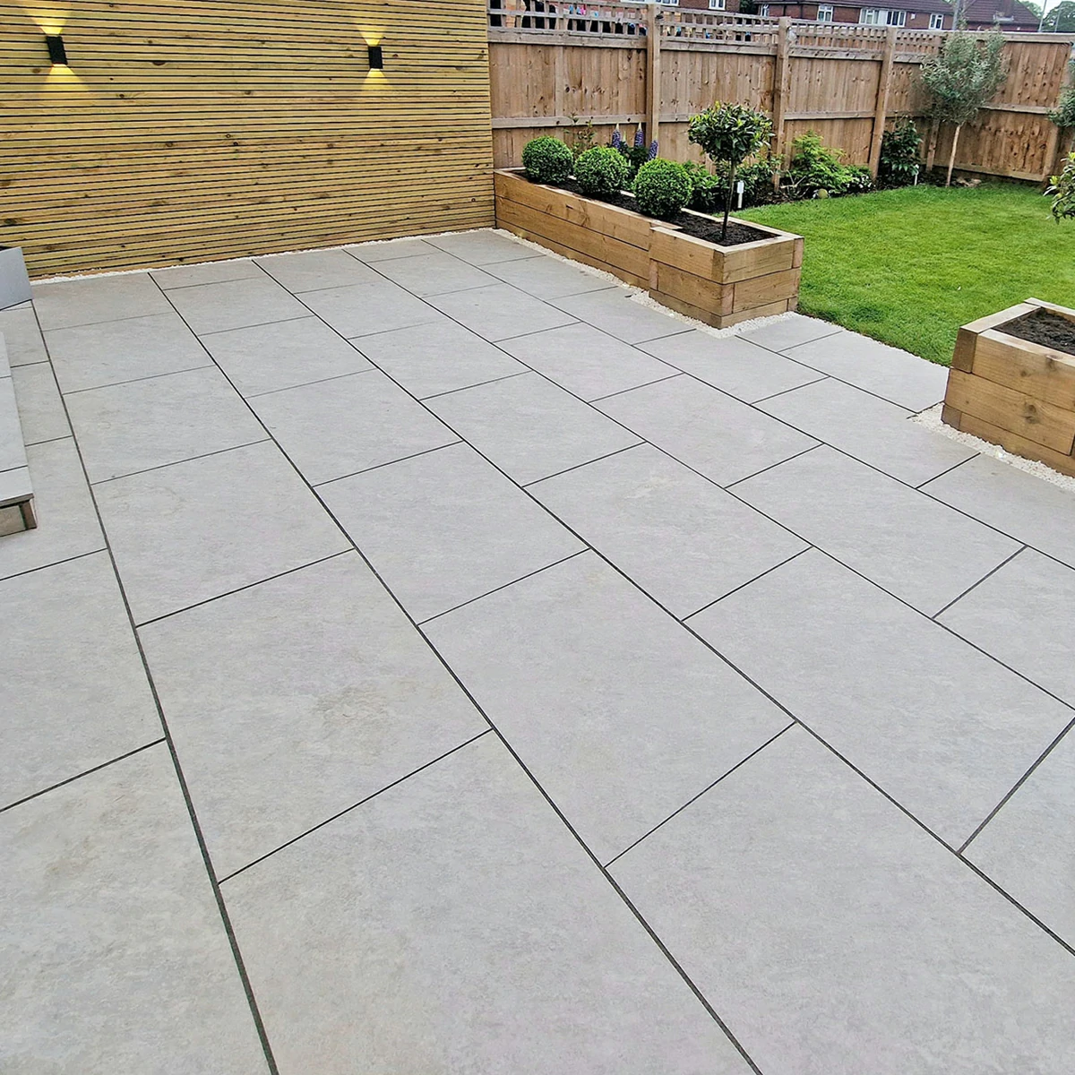 Silver Grey Outdoor Porcelain Paving Tiles - 1200x600 - 20mm
