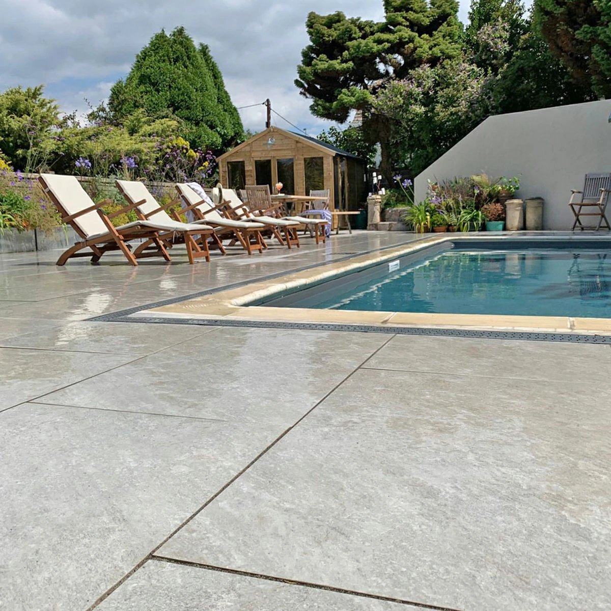 Silver Grey Outdoor Porcelain Paving Tiles - 1200x600 - 20mm