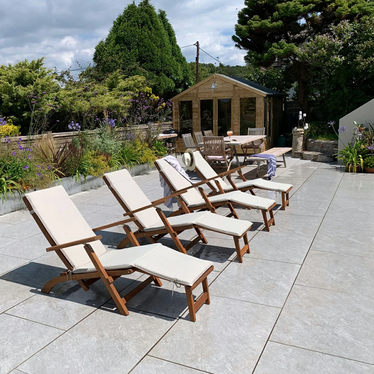 Silver Grey Outdoor Porcelain Paving Tiles - 1200x600 - 20mm
