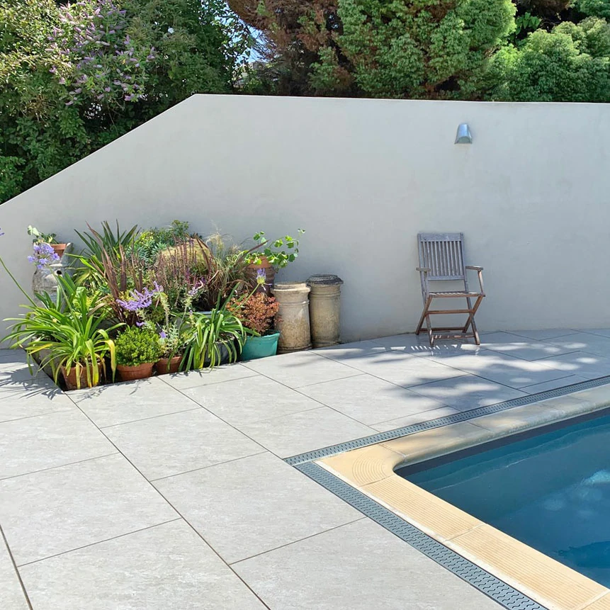 Silver Grey Outdoor Porcelain Paving Tiles - 1200x600 - 20mm