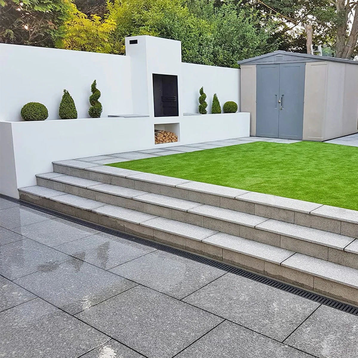 Silver Grey Granite Paving Slabs - 600x900 - 25mm