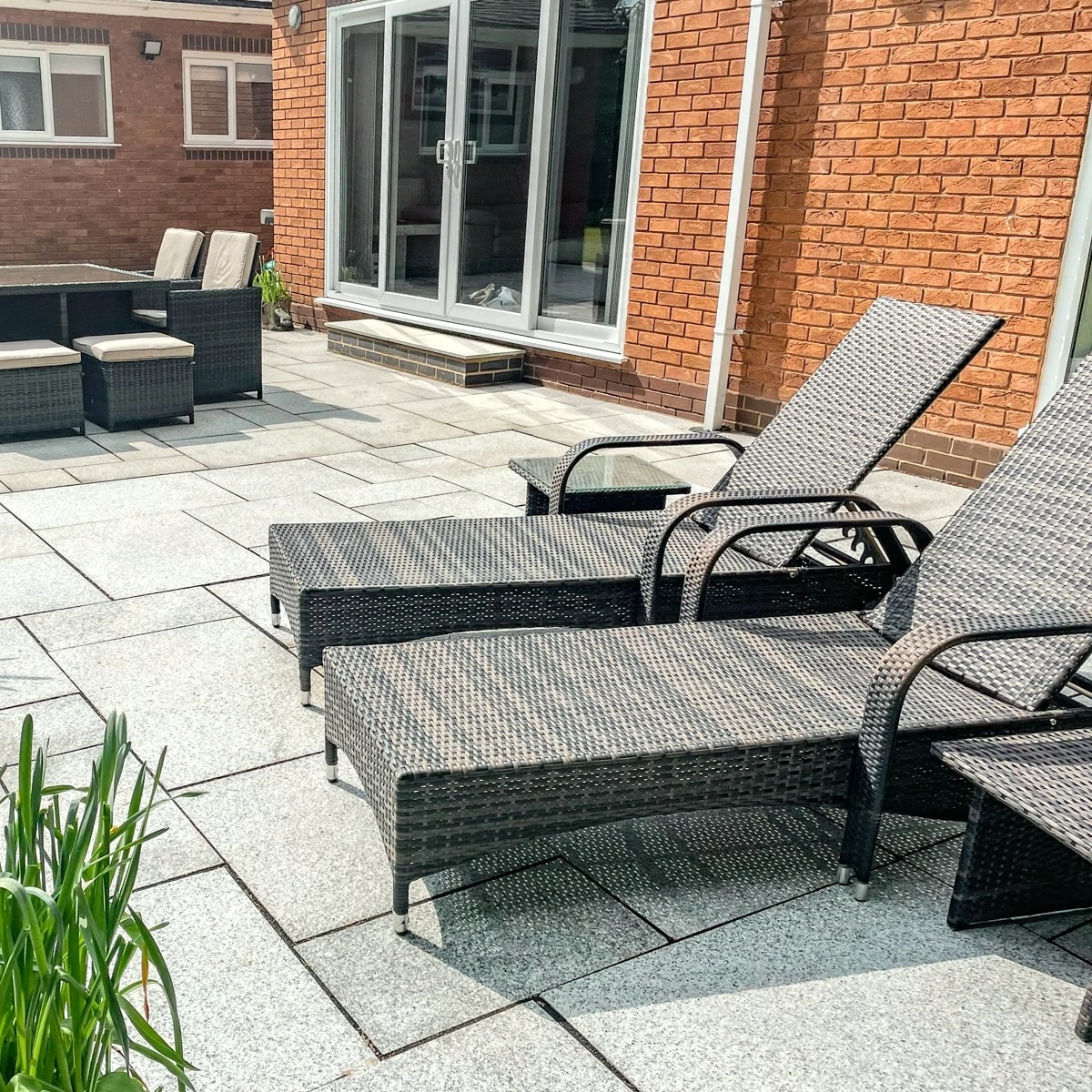 Silver Grey Granite Paving Slabs - Patio Kit - 20mm