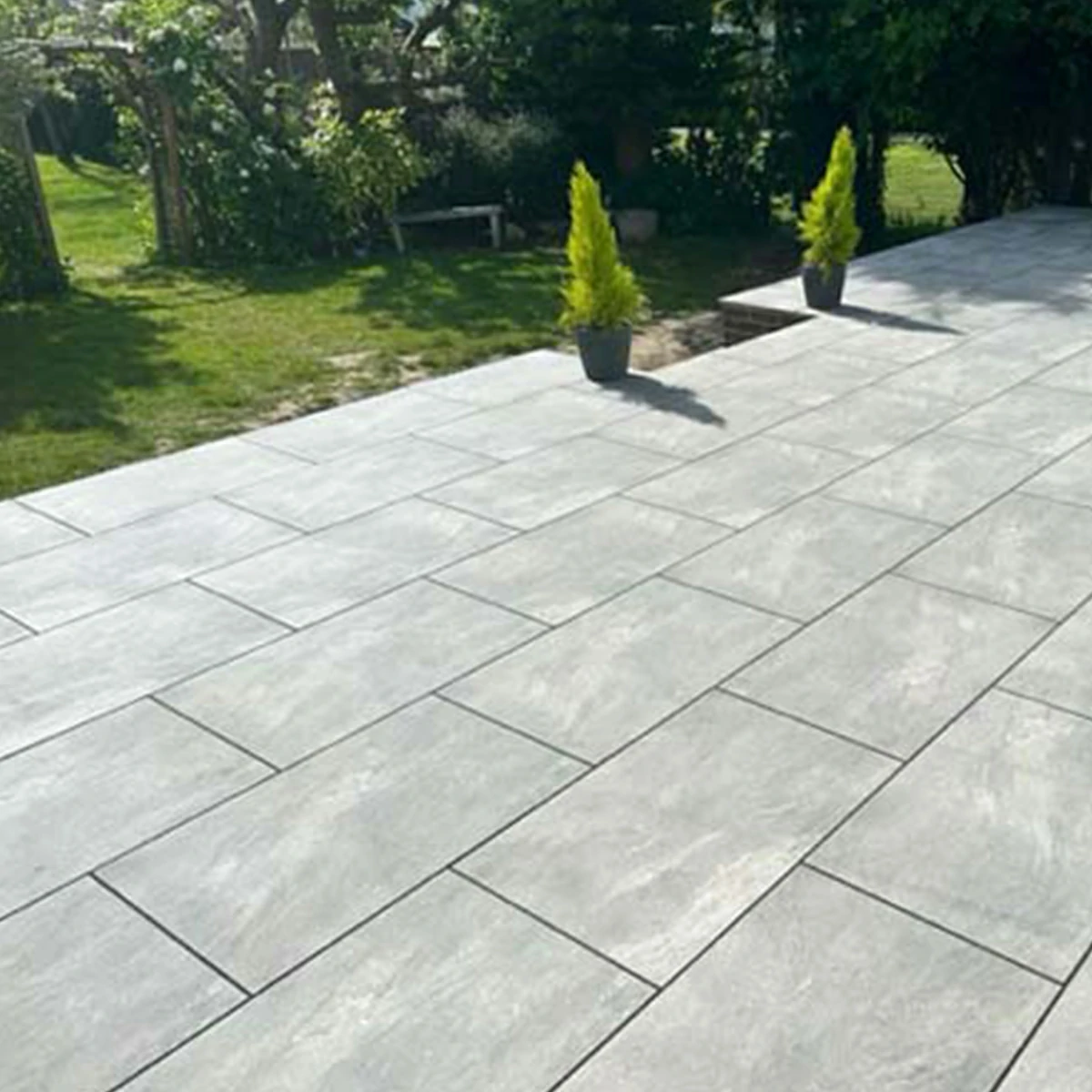 Valencia Grey Outdoor Porcelain Paving Tiles - 1200x600 - 20mm