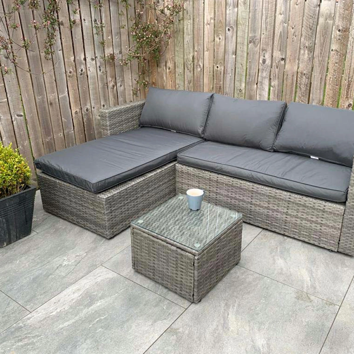 Valencia Grey Outdoor Porcelain Paving Tiles - 1200x600 - 20mm