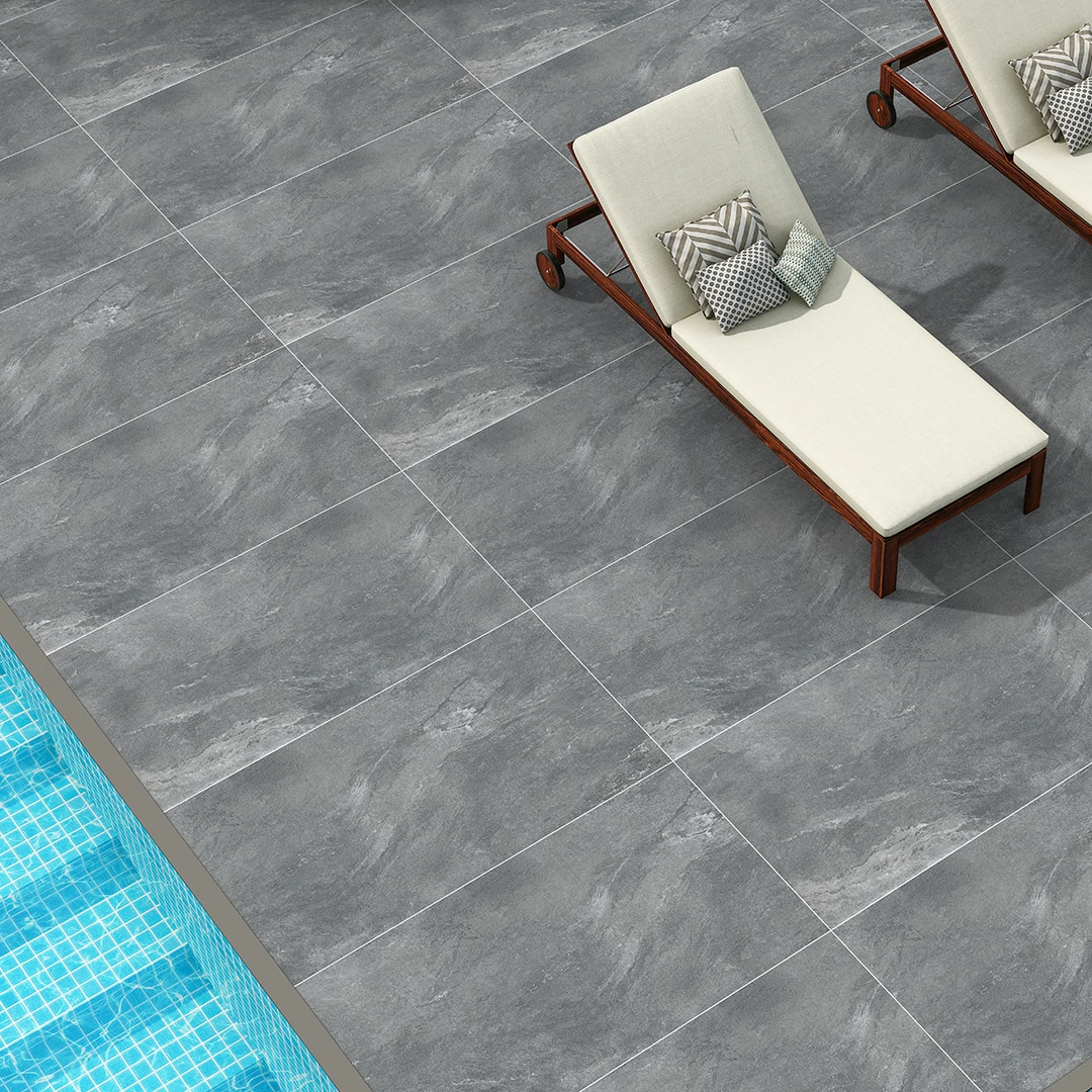 Valencia Grey Outdoor Porcelain Paving Tiles - 1200x600 - 20mm