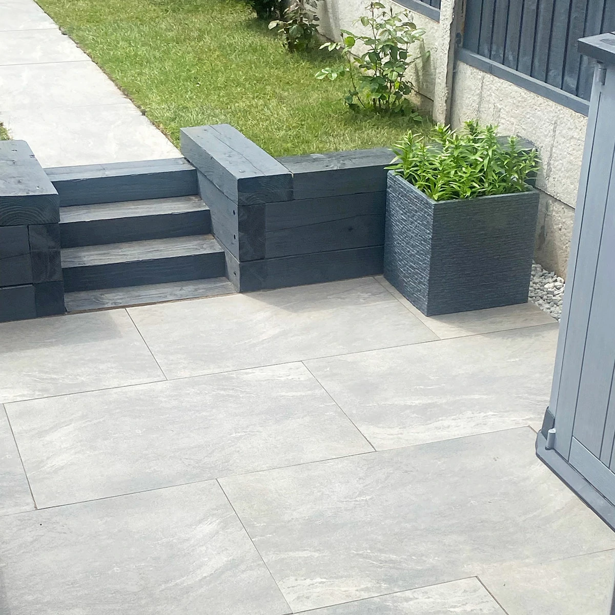 Valencia Grey Outdoor Porcelain Paving Tiles - 1200x600 - 20mm