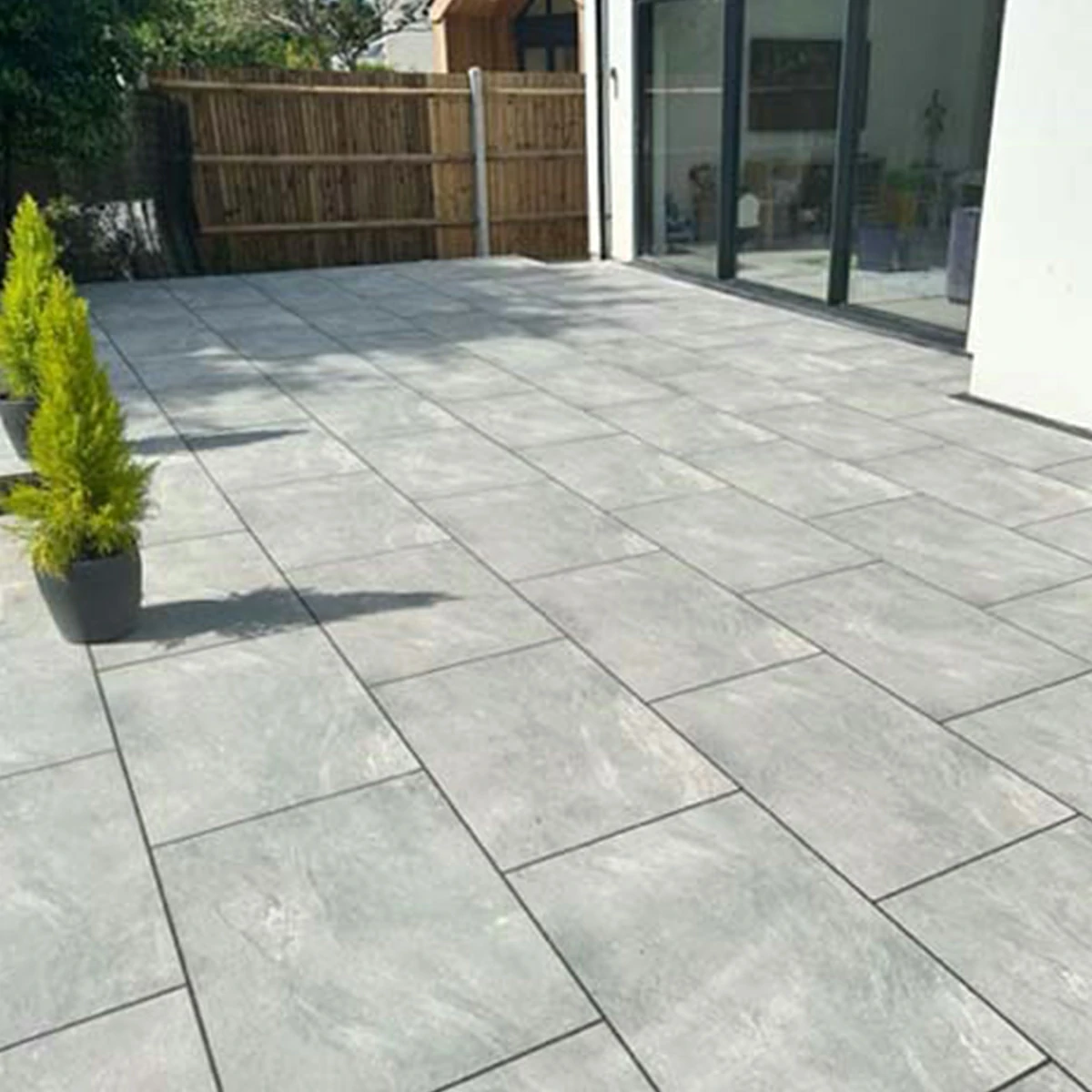 Valencia Grey Outdoor Porcelain Paving Tiles - 1200x600 - 20mm