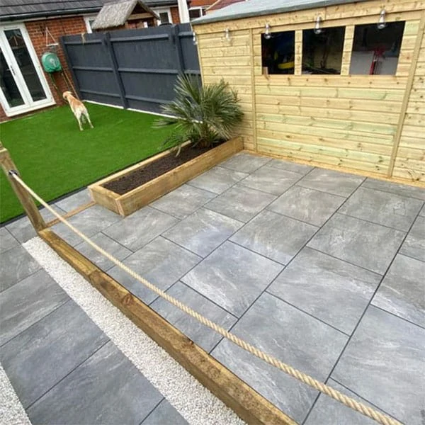 Valencia Grey Outdoor Porcelain Paving Tiles - 600x600 - 20mm