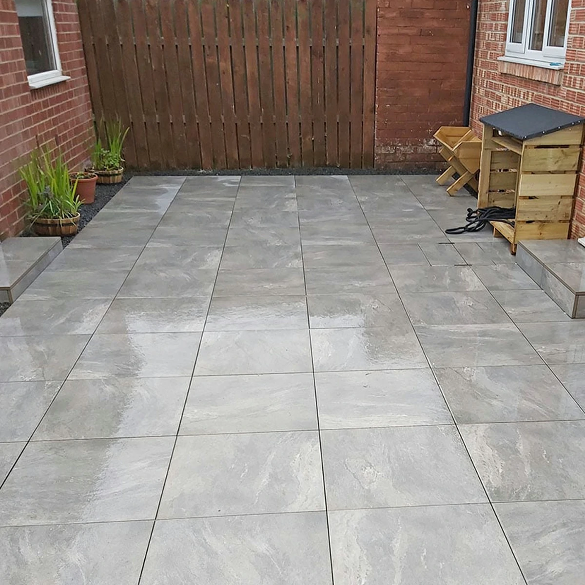 Valencia Grey Outdoor Porcelain Paving Tiles - 600x600 - 20mm
