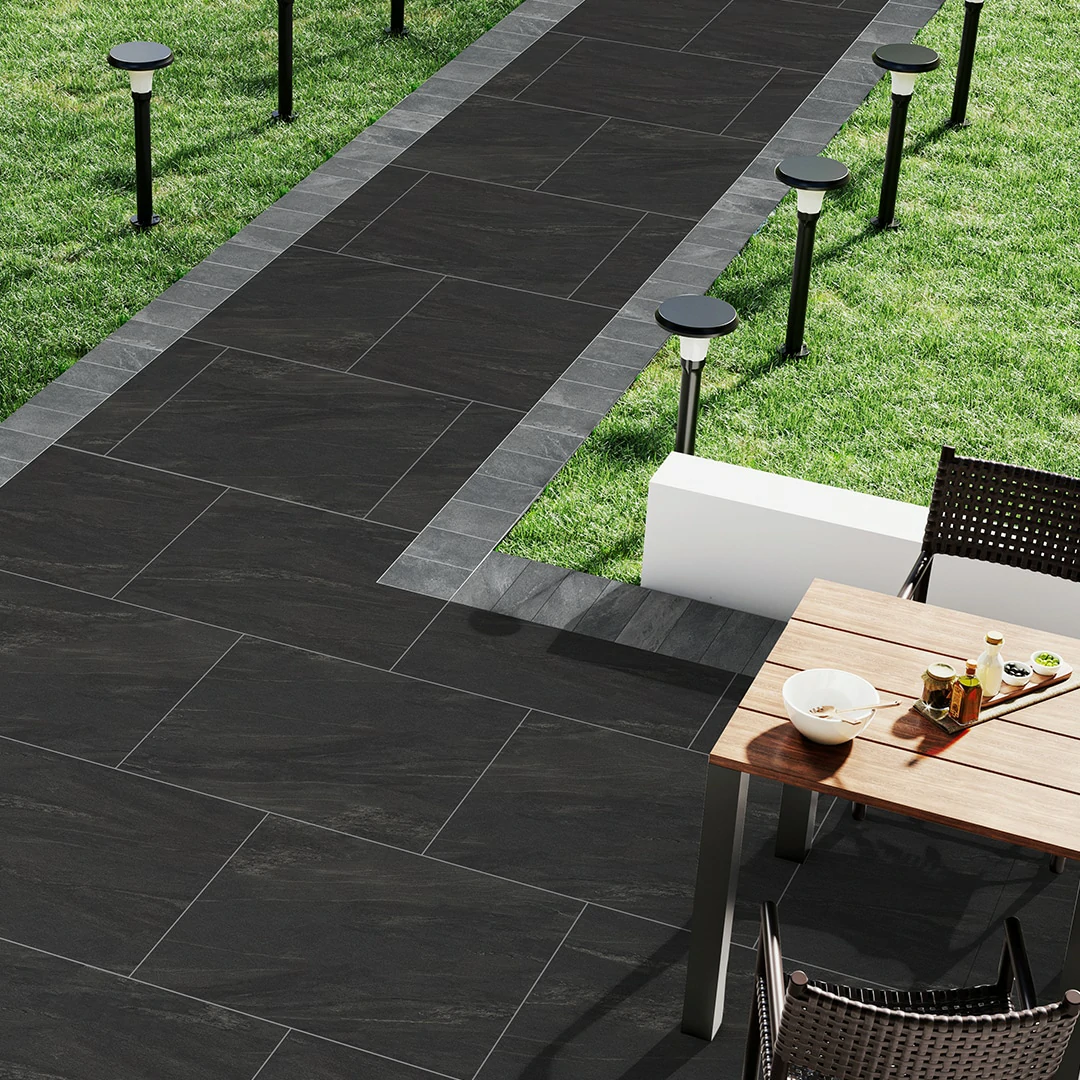 Valencia Grey Outdoor Porcelain Setts - 200x100 - 20mm