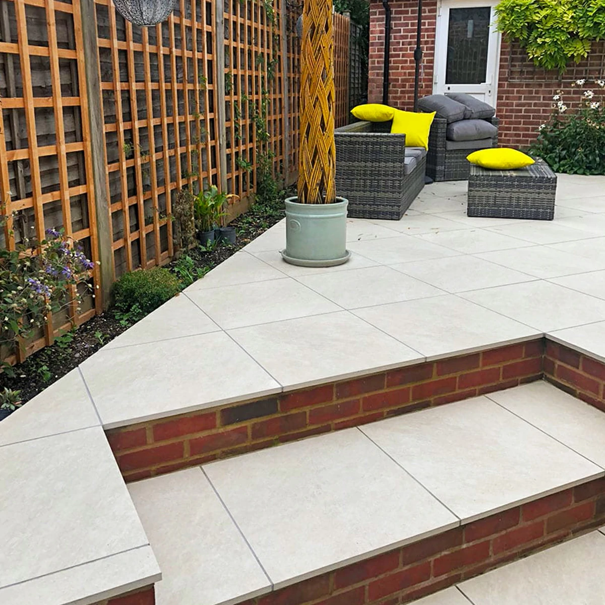 White Outdoor Porcelain Paving Tiles - 600x600 - 20mm