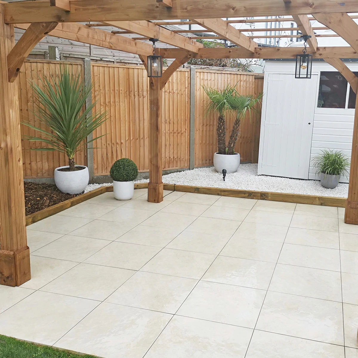 White Outdoor Porcelain Paving Tiles - 600x600 - 20mm
