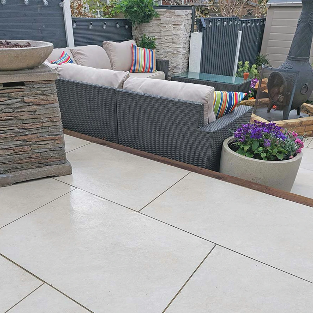 White Outdoor Porcelain Paving Tiles - 600x900 - 20mm