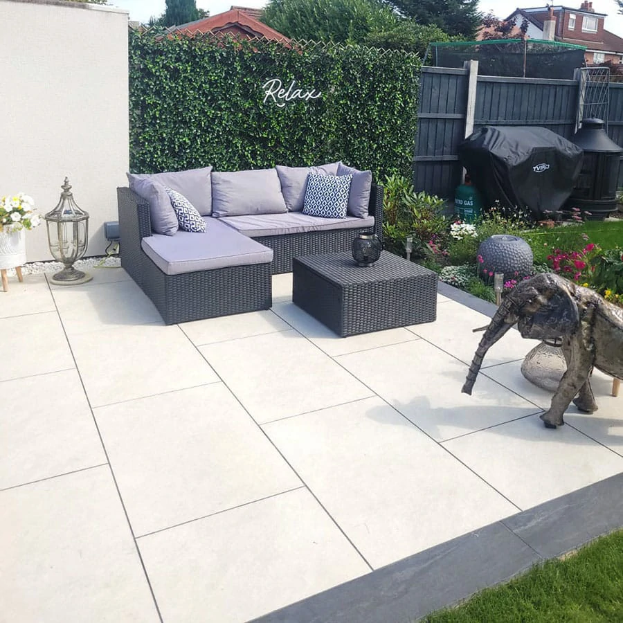 White Outdoor Porcelain Paving Tiles - 600x900 - 20mm