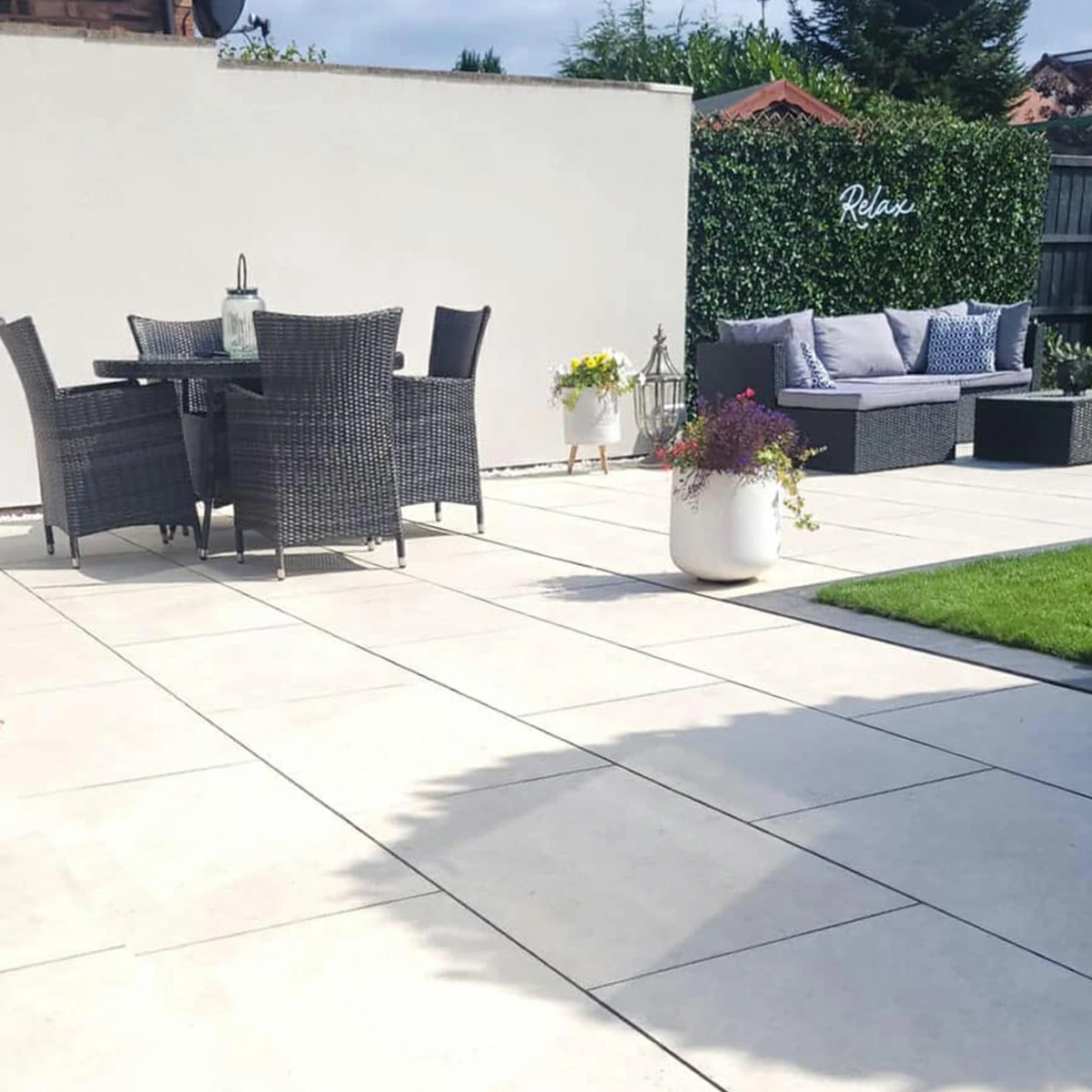 White Outdoor Porcelain Paving Tiles - 600x900 - 20mm