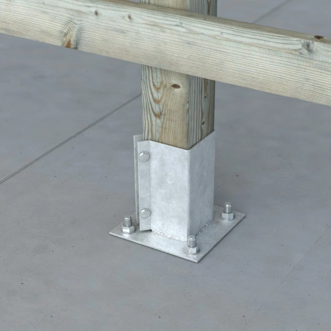 PowaPost Bolt Down Post Shoe - Twin Pack
