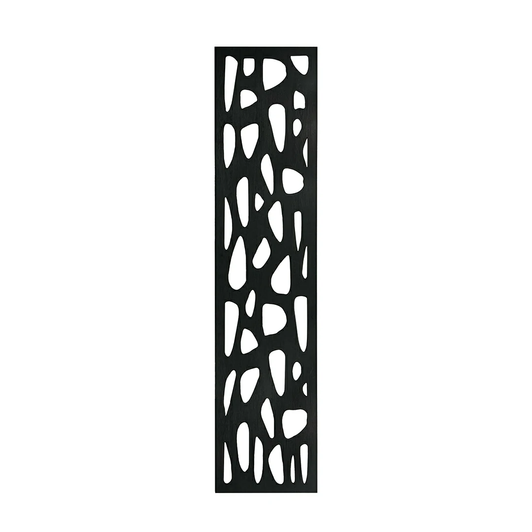 Composite Fencing Panel Kit - 3D Embossed With PVC Screen - Pebbles - Black