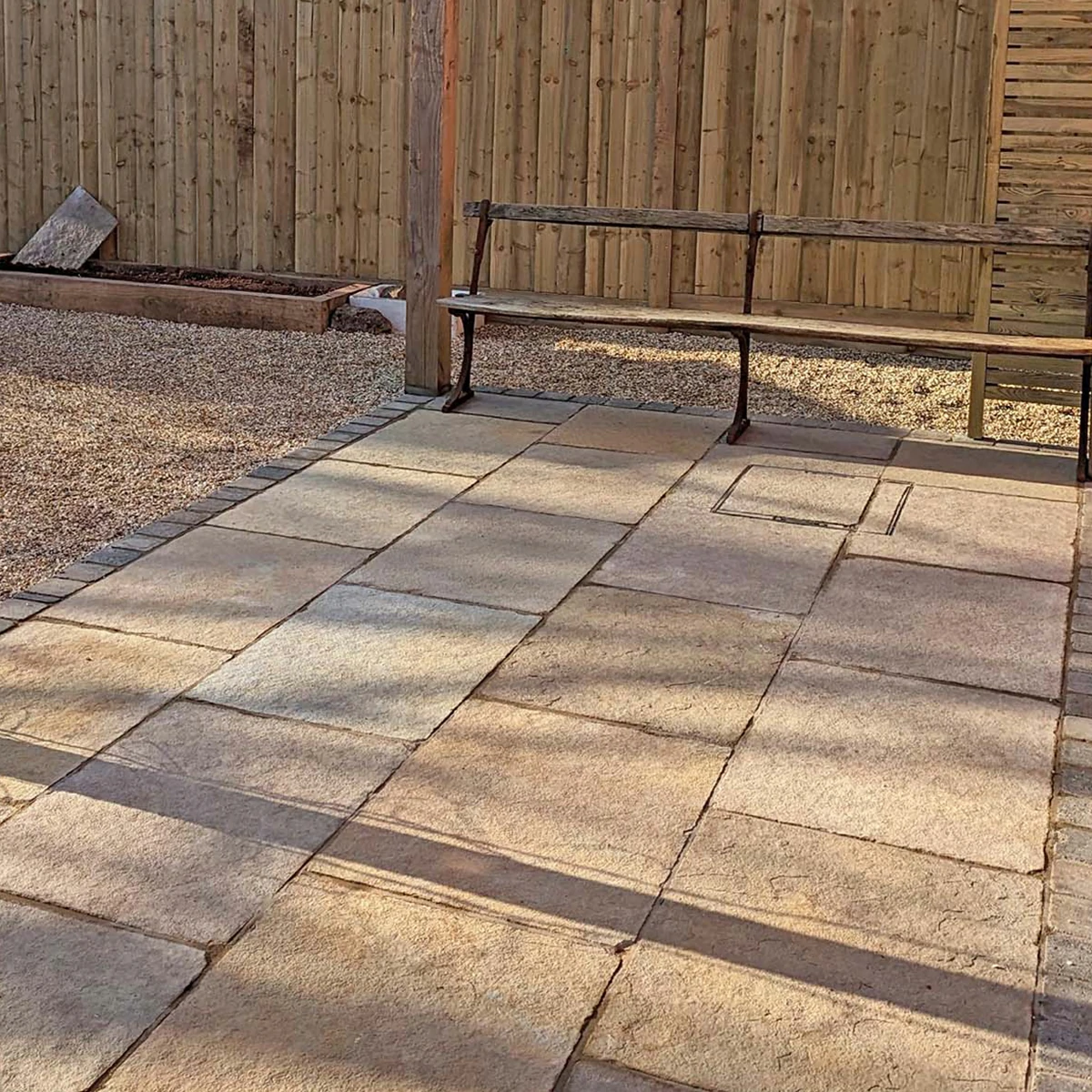 Yellow Indian Limestone Paving Slabs - Sawn Edges - 600x900 - 22mm