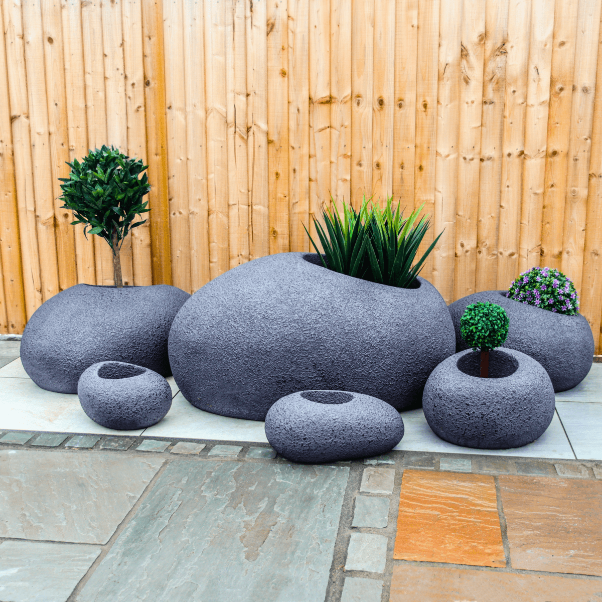 Zen Pebble Luxury Fibreglass Planters